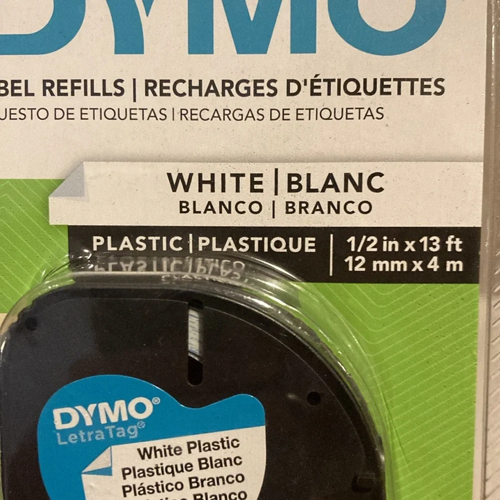 Dymo white label refill - LT - 12mm x 4m